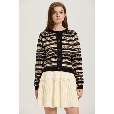 Rosie Posie Fair Isle Button Up Cardigan
