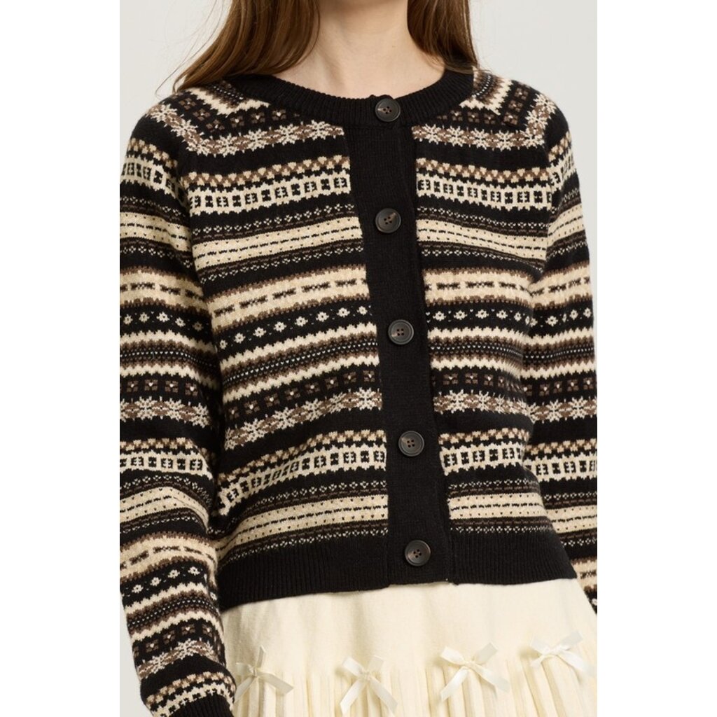 Rosie Posie Rosie Posie Fair Isle Button Up Cardigan