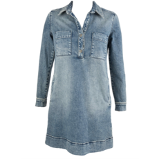 KUT Kut Anika Long Sleeve Henley Dress