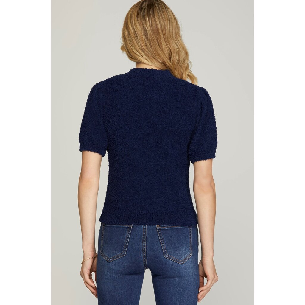 She + Sky She + Sky Teddy Sweater Short Sleeve Top