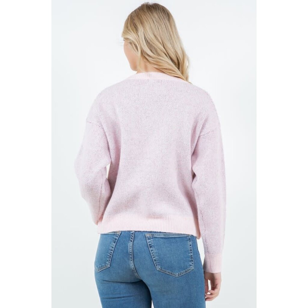 Dreamers Dreamers Teddy Bear Print Sweater