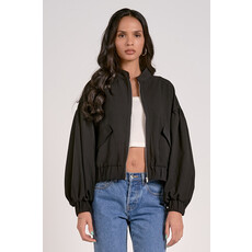 Elan Elan Balloon Sleeve Zip Up Jacket