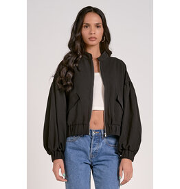 Elan Balloon Sleeve Zip Up Jacket