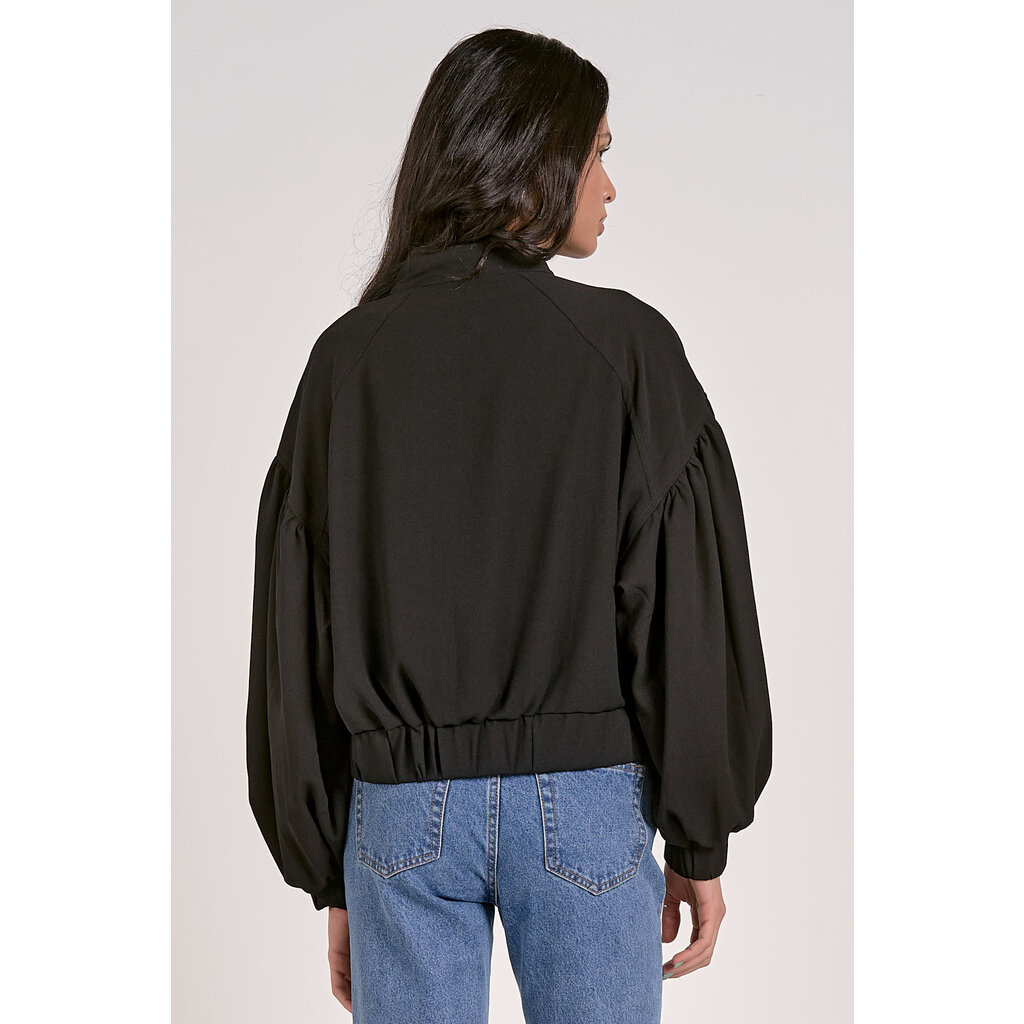Elan Elan Balloon Sleeve Zip Up Jacket