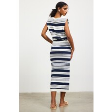 Skies Are Blue Skies Are Blue Stripe Midi Knit Skirt