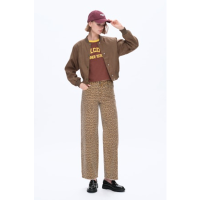 Bayeas Leopard Print Straight Pants