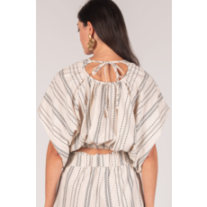Before You Before You Print Linen Billowy Top