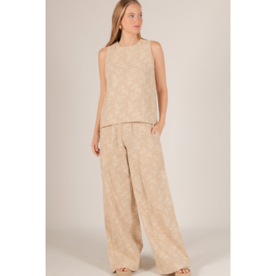 Before You Leaf Print Hi-Low Sleeveless Top