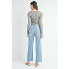 Just Black Denim Just Black Denim Mid Rise Slim Wide Leg Jean