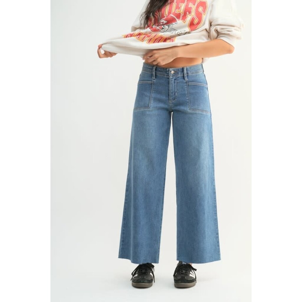 Just Black Denim Just Black Denim Utility Slim Wide Leg Pant