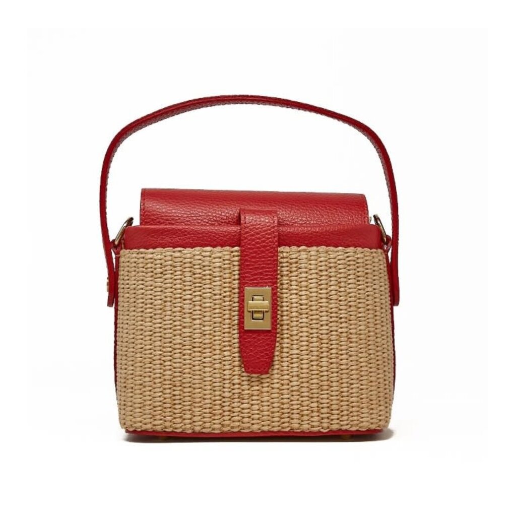 German Fuentes German Fuentes Rattan Leather Handbag