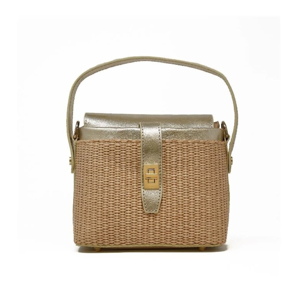German Fuentes German Fuentes Rattan Leather Handbag