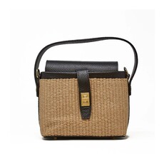 German Fuentes German Fuentes Rattan Leather Handbag