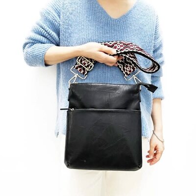 Peace Love Fashion Vintage Vegan Leather Crossbody