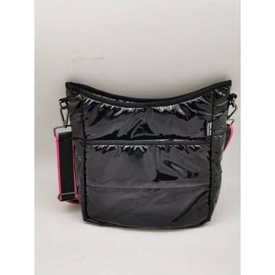 Peace Love Fashion Shiny Puffer Crossbody