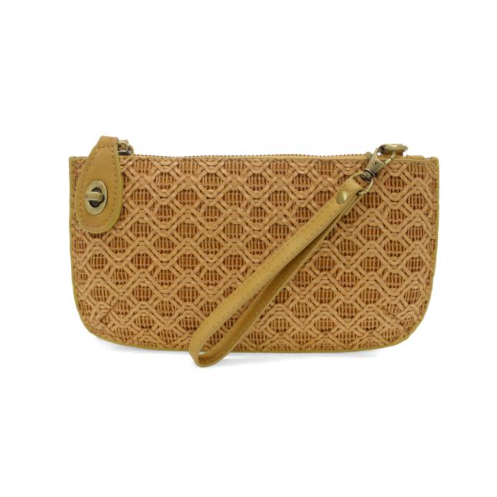 Joy Susan Joy Susan Lattice Woven Mini Crossbody Wristlet