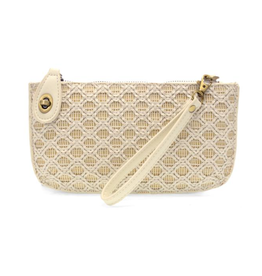 Joy Susan Lattice Woven Mini Crossbody Wristlet
