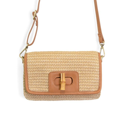 Joy Susan Straw Bonnie Mini Organizer Bamboo Crossbody