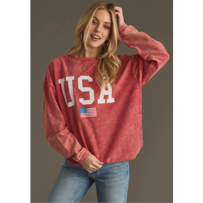 Panache Apparel USA Ribbed Sweatshirt