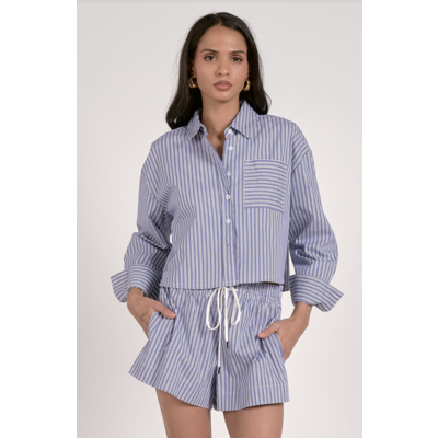 Elan Charlotte Stripe Blouse