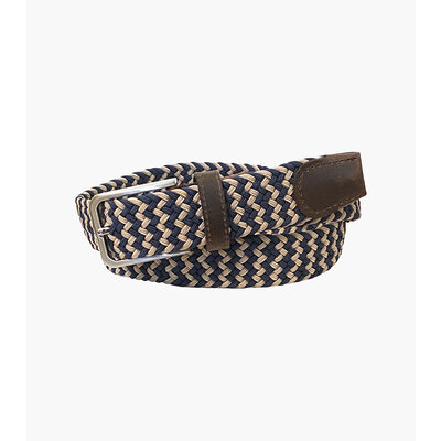 Florsheim Khaki/Navy Woven Elastic Belt