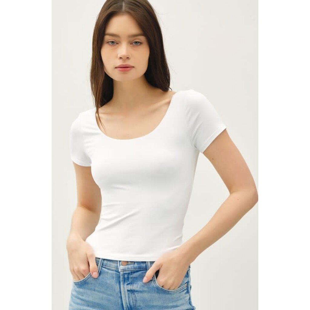 Be Cool Be Cool Ultra Soft Scoop Neck Knit Tee