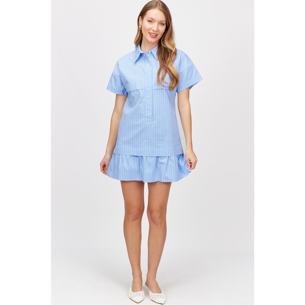 Before You Before You Cotton Poplin Striped Dress