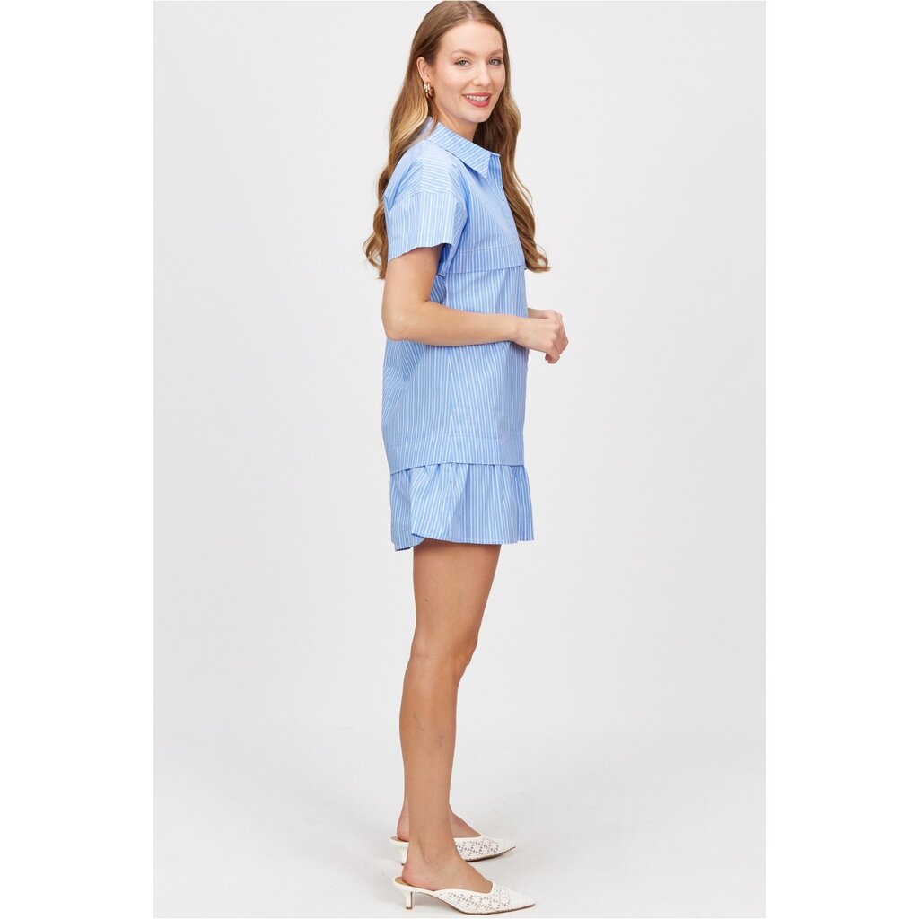 Before You Before You Cotton Poplin Striped Dress