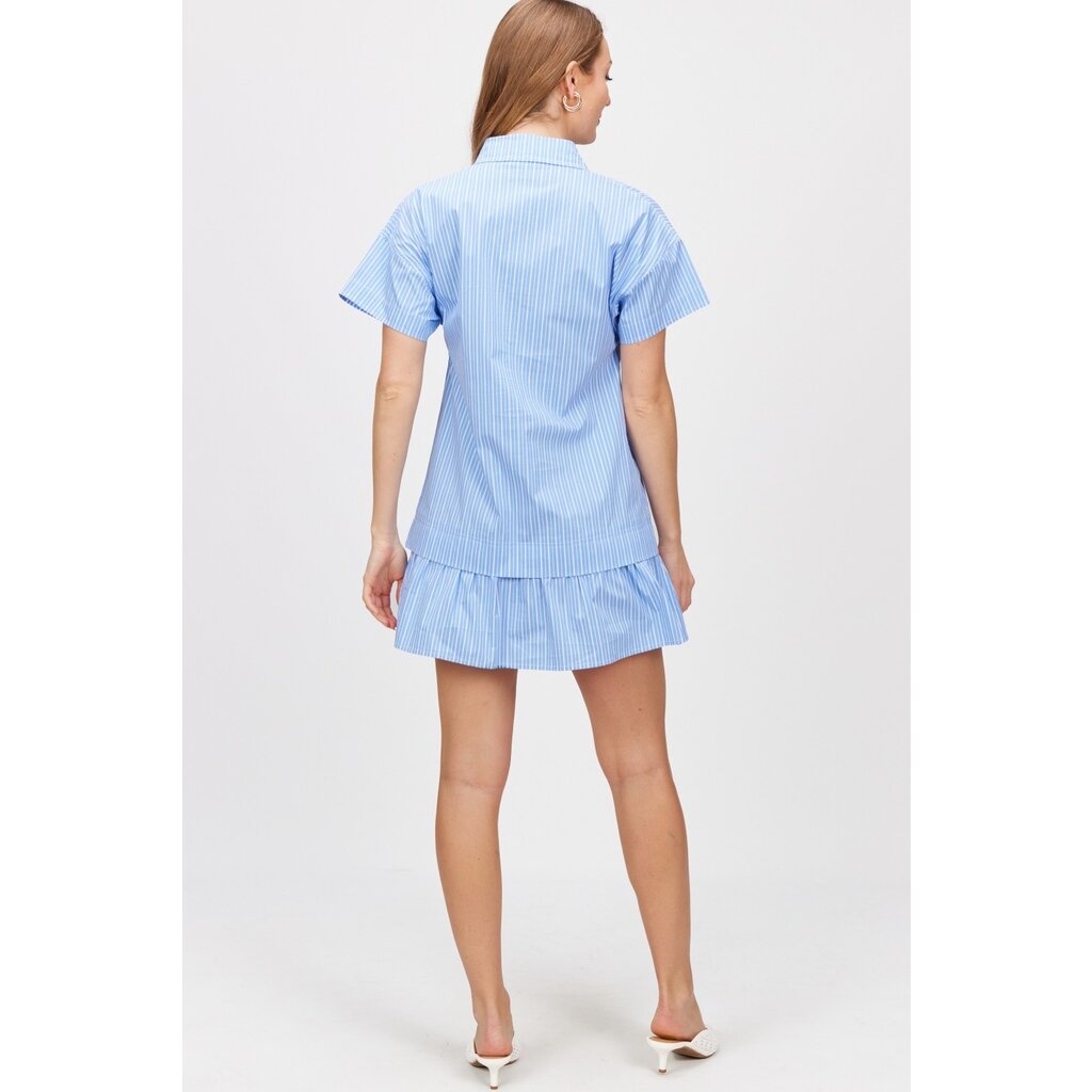 Before You Before You Cotton Poplin Striped Dress