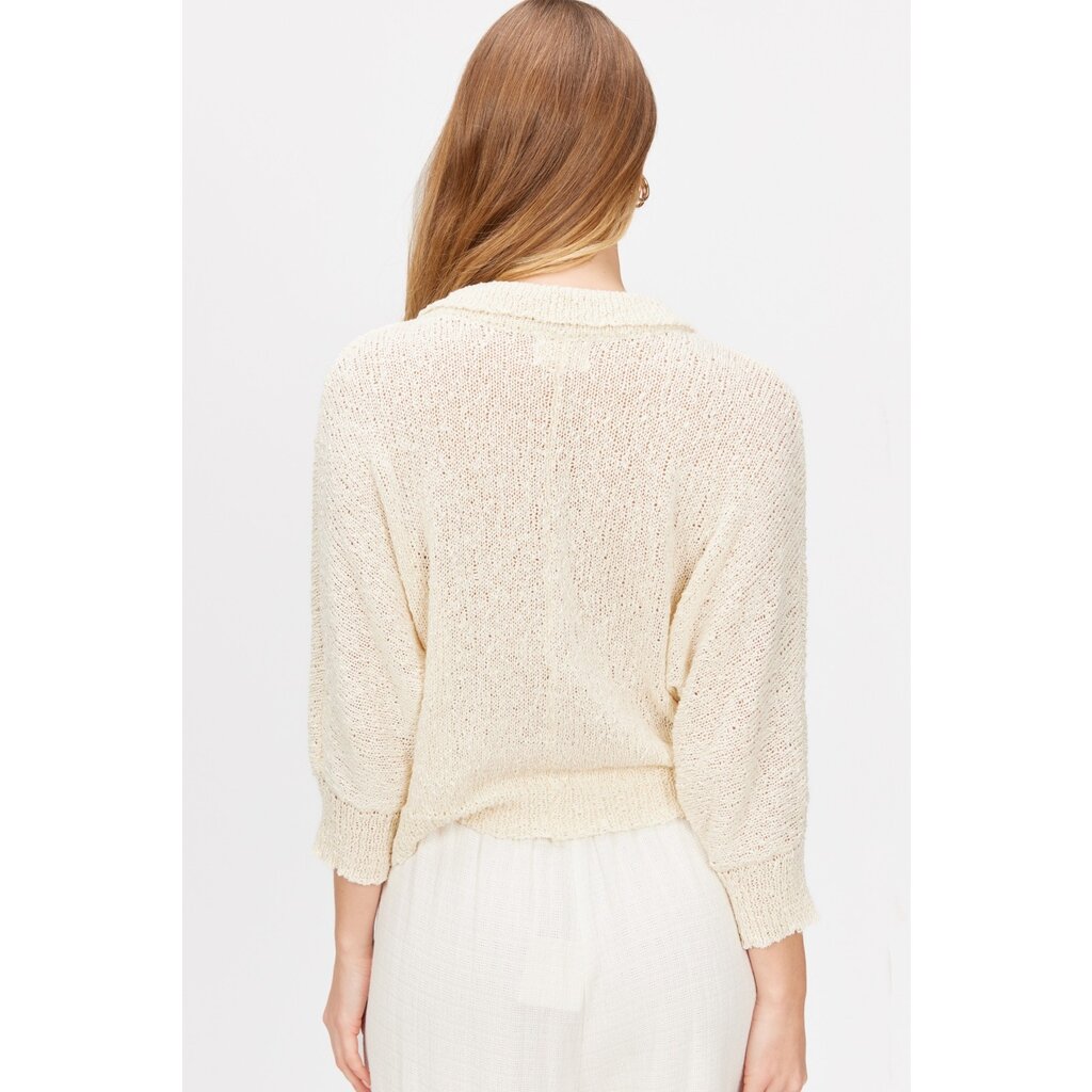 Before You Before You Knit 3/4 Sleeve Novelty Top
