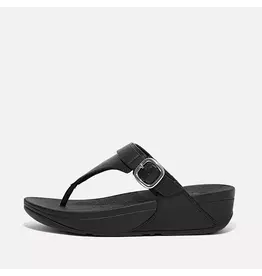 FITFLOP Lulu Resin Buckle Leather Toe Post Sandal