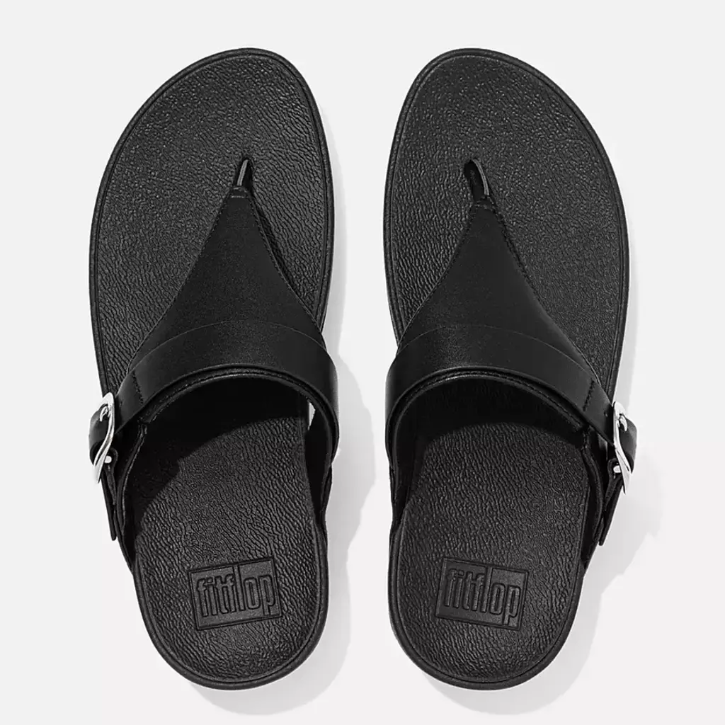 FITFLOP FitFlop Lulu Resin Buckle Leather Toe Post Sandal