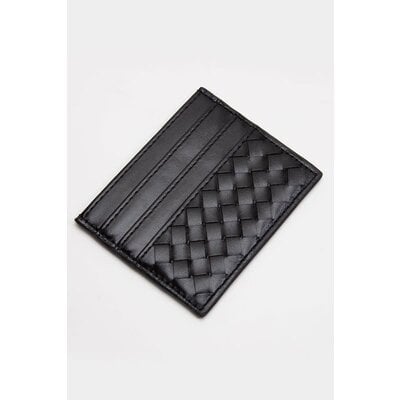 Fashion City Woven Braided Card Wallet