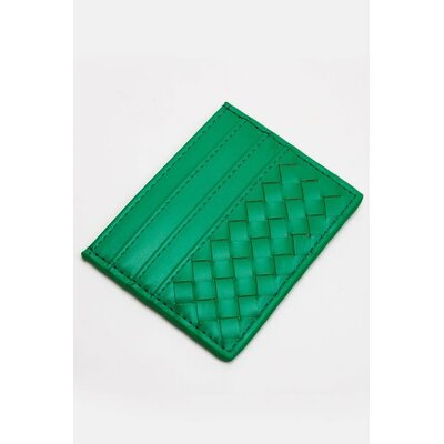 Fashion City Woven Braided Card Wallet