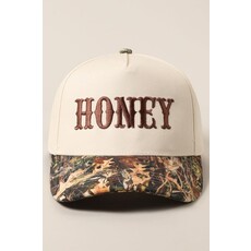 Fashion City Fashion City HONEY Embroidered Camo Cap