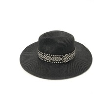 Fashion City Fashion City Aztec Band Panama Sun Hat