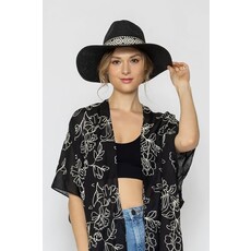Fashion City Fashion City Aztec Band Panama Sun Hat