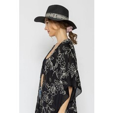 Fashion City Fashion City Aztec Band Panama Sun Hat