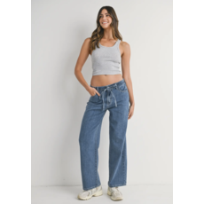 Just Black Denim Just Black Denim Drawstring Wide Leg Pant
