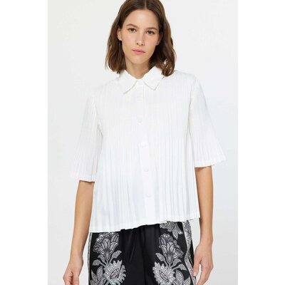 Current Air Pleated Short Sleeve Top