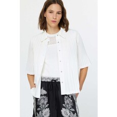 Current Air Current Air Pleated Short Sleeve Top