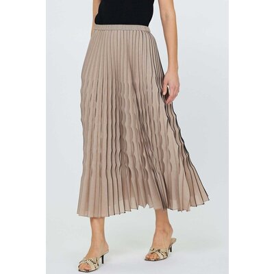 Current Air Pleated Ruffle Maxi Skirt