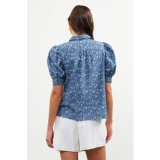 Skies Are Blue Skies Are Blue Ditsy Paisley Print Blouse