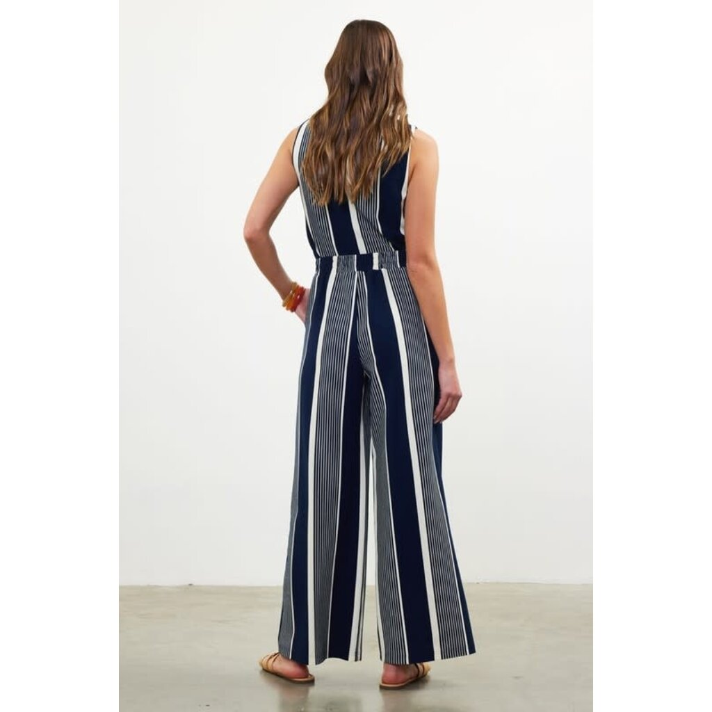 Skies Are Blue Skies Are Blue Variegated Stripe Knit Wide Leg Pants