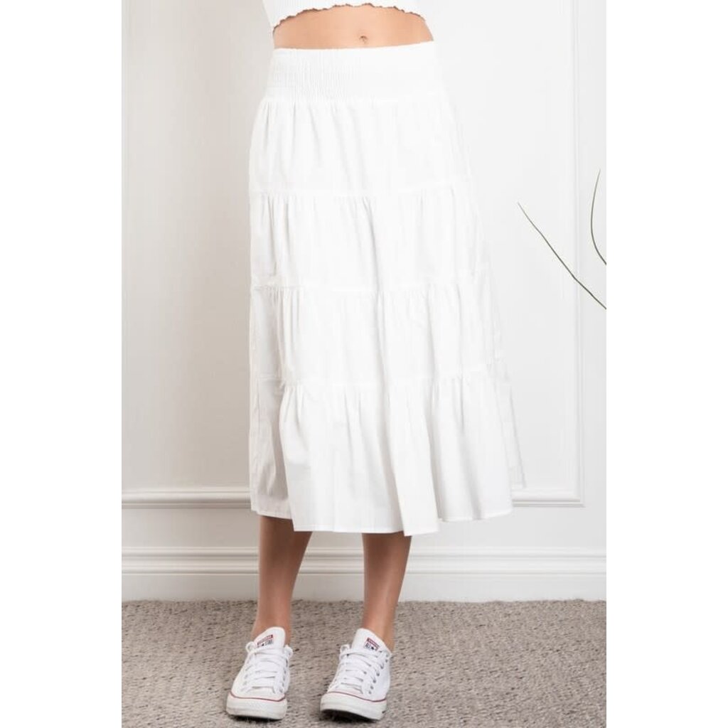 Blue Velvet Blue Velvet Smocked Waist Long Skirt