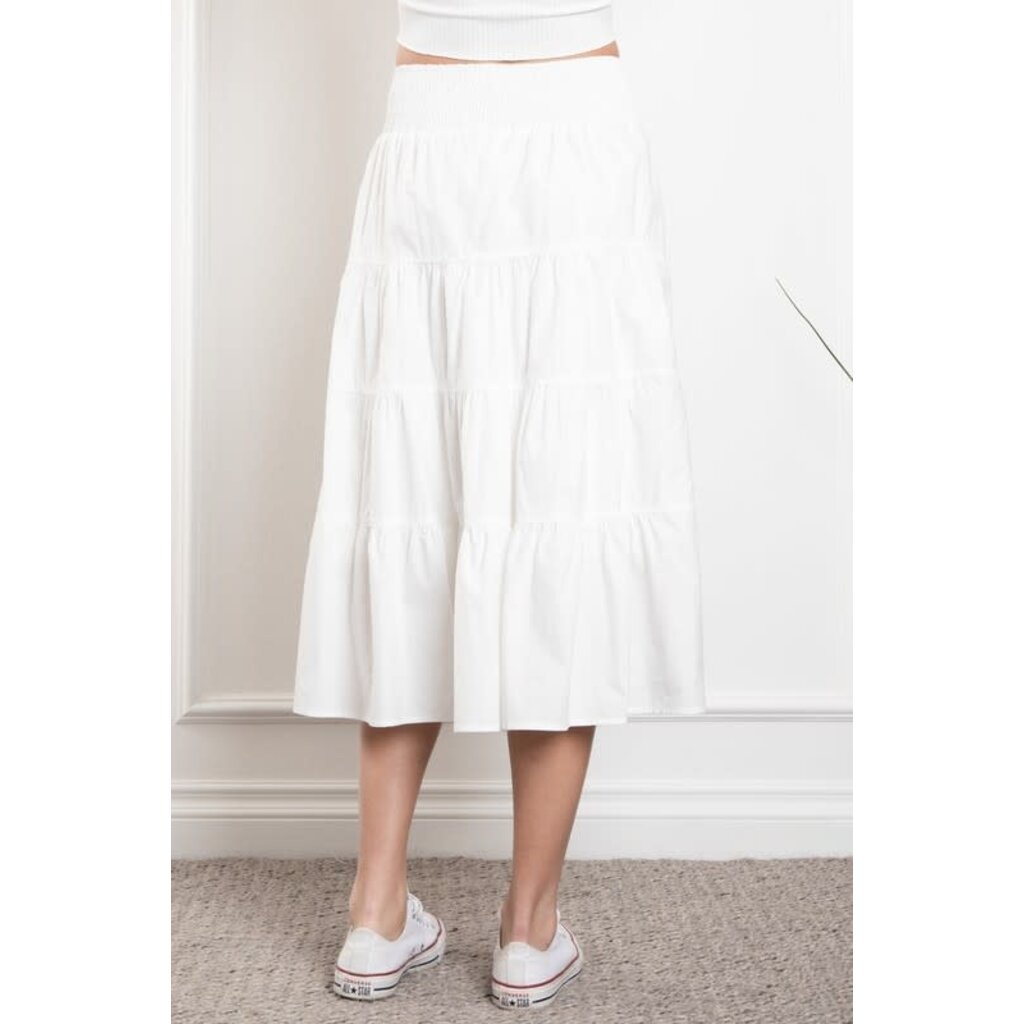 Blue Velvet Blue Velvet Smocked Waist Long Skirt