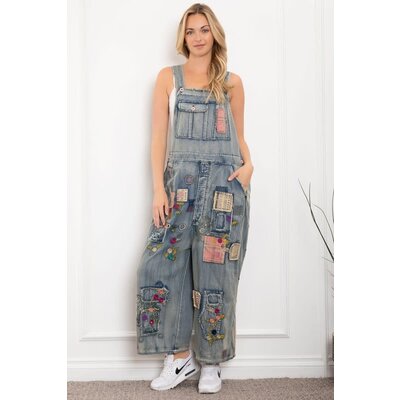 Blue Velvet Multi Contrast Patch Overall