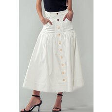Trend Notes Trend Notes Florence High Waisted Button Midi Skirt
