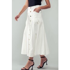 Trend Notes Trend Notes Florence High Waisted Button Midi Skirt