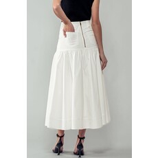 Trend Notes Trend Notes Florence High Waisted Button Midi Skirt